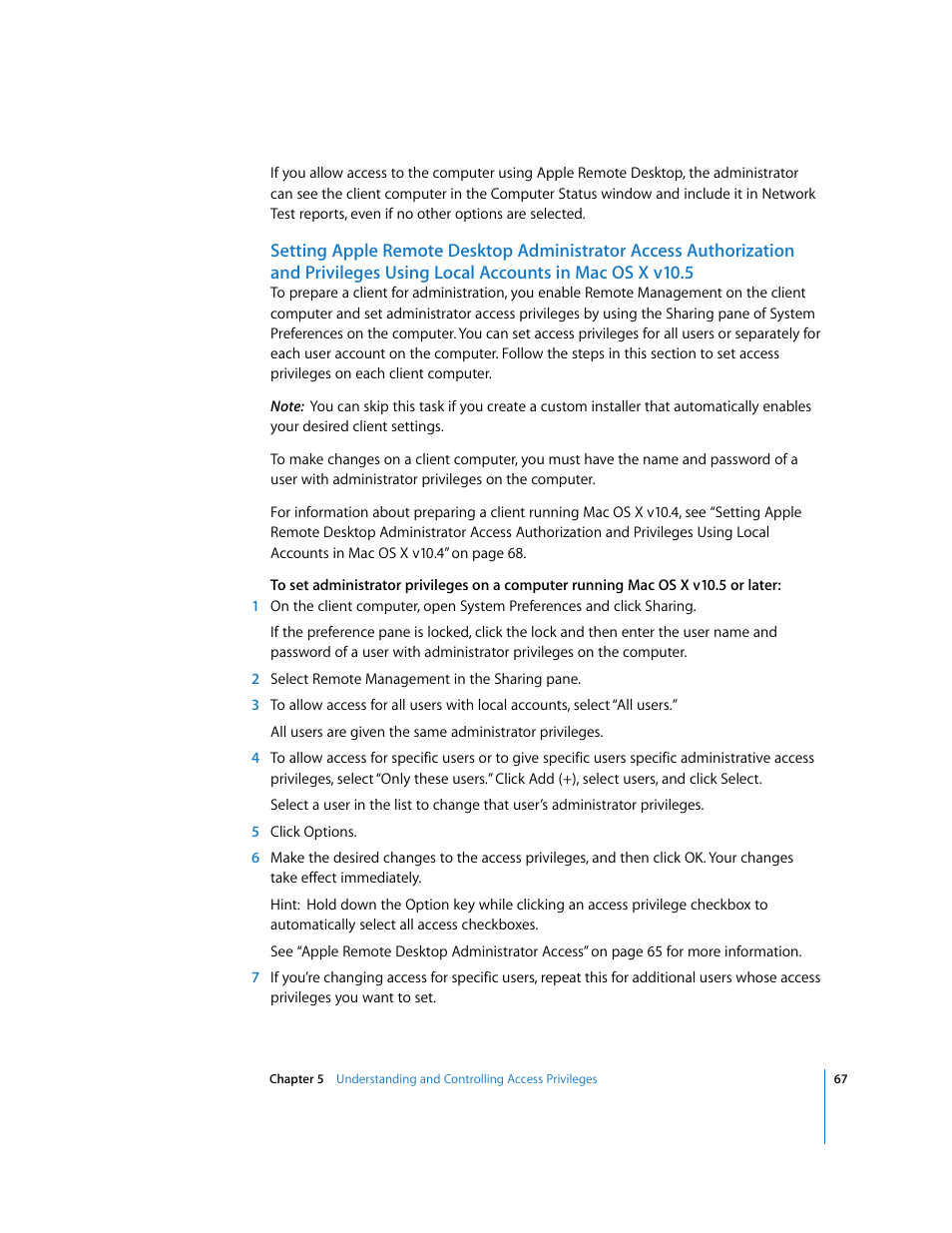 Apple Remote Desktop User Manual | Page 67 / 203