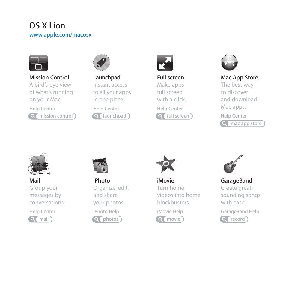 Os x lion | Apple iMac (21.5-inch, Late 2011) User Manual | Page 3 / 80