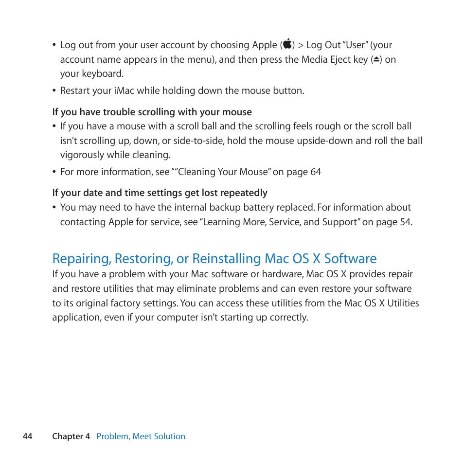 Apple iMac (21.5-inch, Late 2011) User Manual | Page 44 / 80