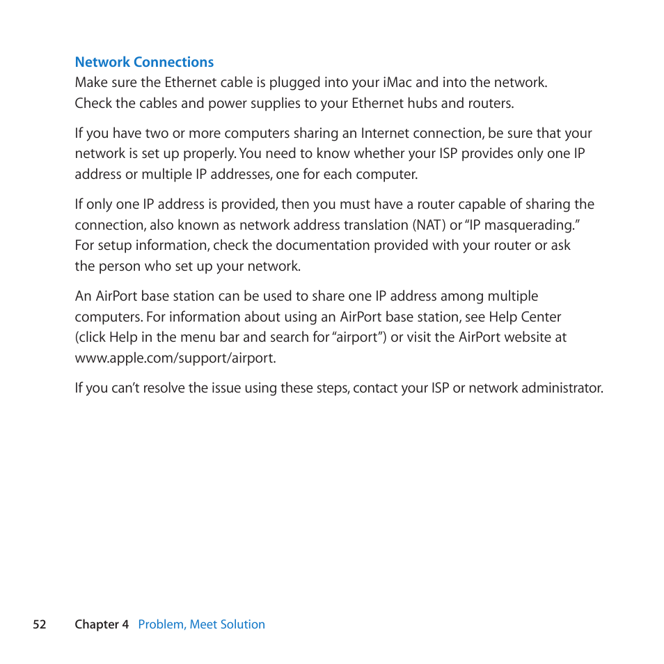 Apple iMac (21.5-inch, Late 2011) User Manual | Page 52 / 80