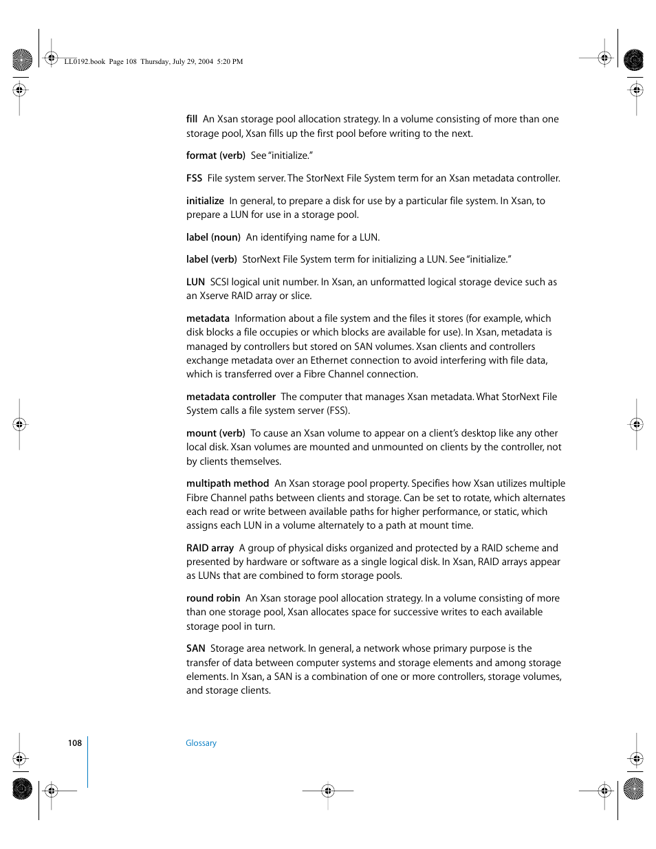 Apple Xsan 1.0 User Manual | Page 108 / 113