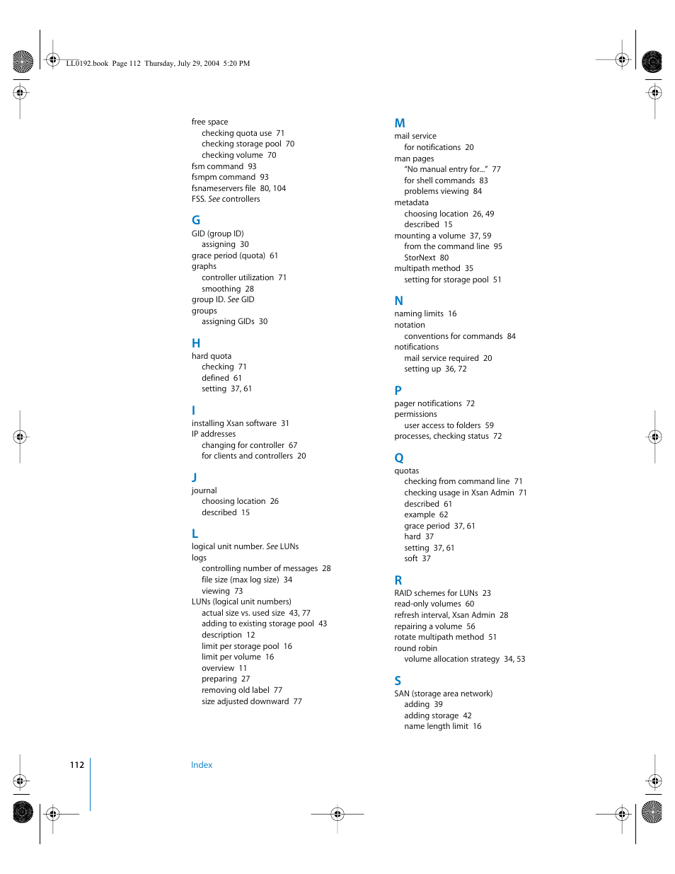 Apple Xsan 1.0 User Manual | Page 112 / 113