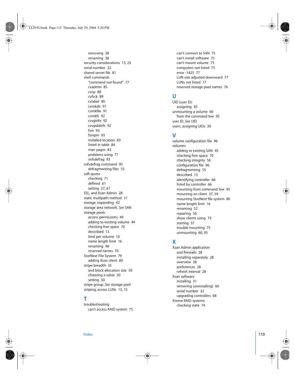 Apple Xsan 1.0 User Manual | Page 113 / 113