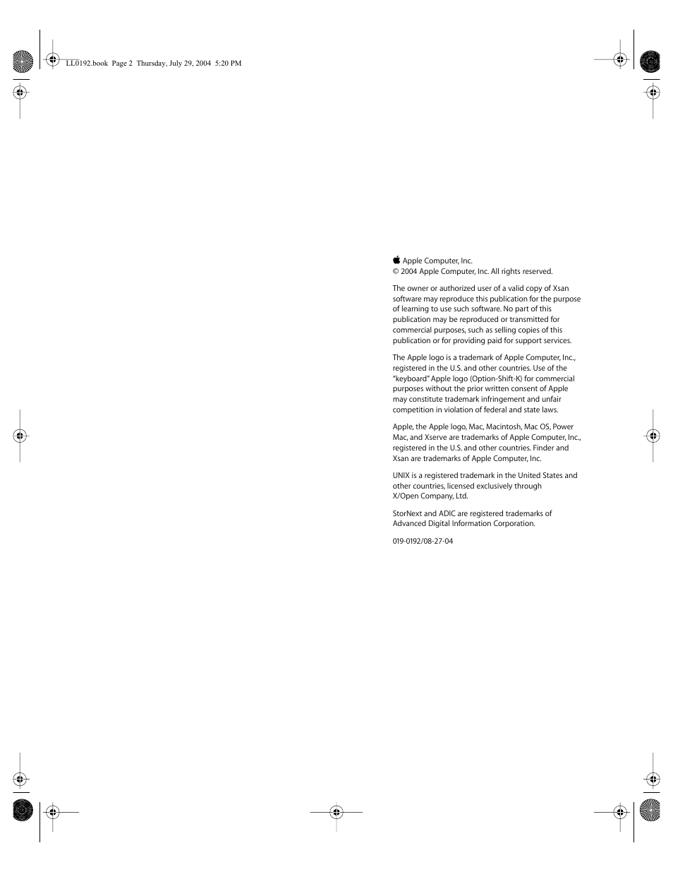 Apple Xsan 1.0 User Manual | Page 2 / 113