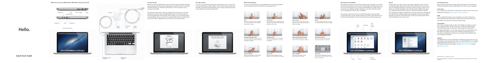 Apple MacBook Pro (Retina, 13-inch, Late 2012) User Manual | 2 pages