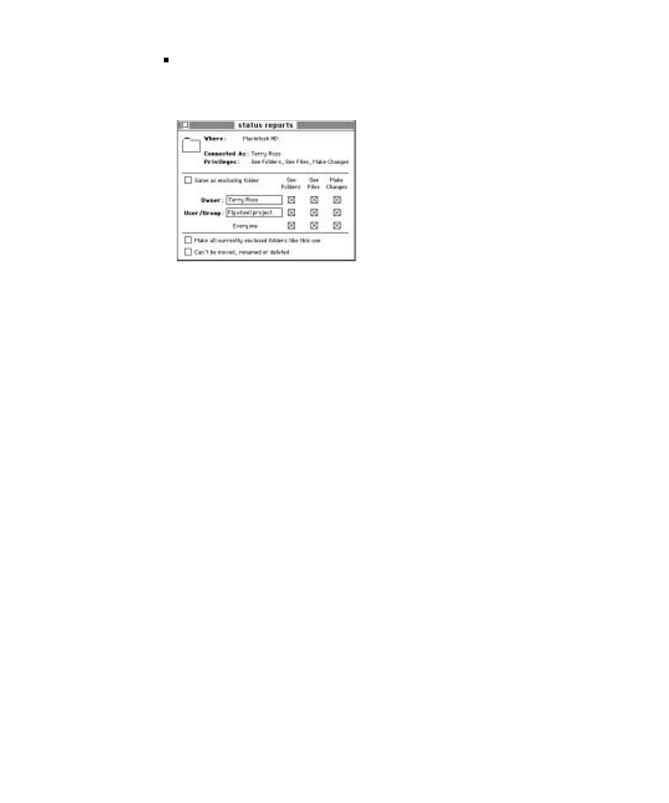 Setting access privileges | Apple AppleShare Client (3.7) User Manual | Page 12 / 12