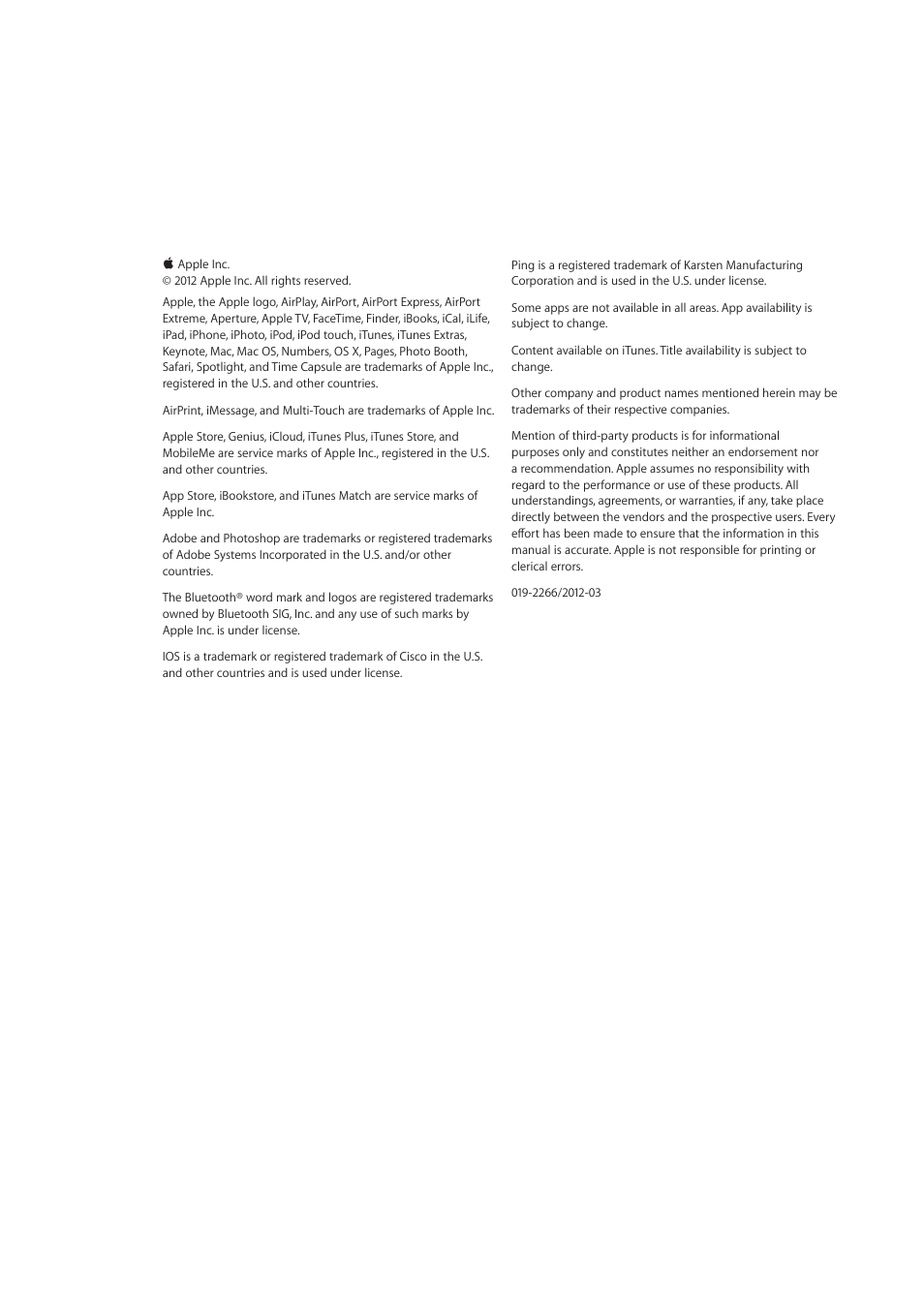 Apple iPad iOS 5.1 User Manual | Page 144 / 144