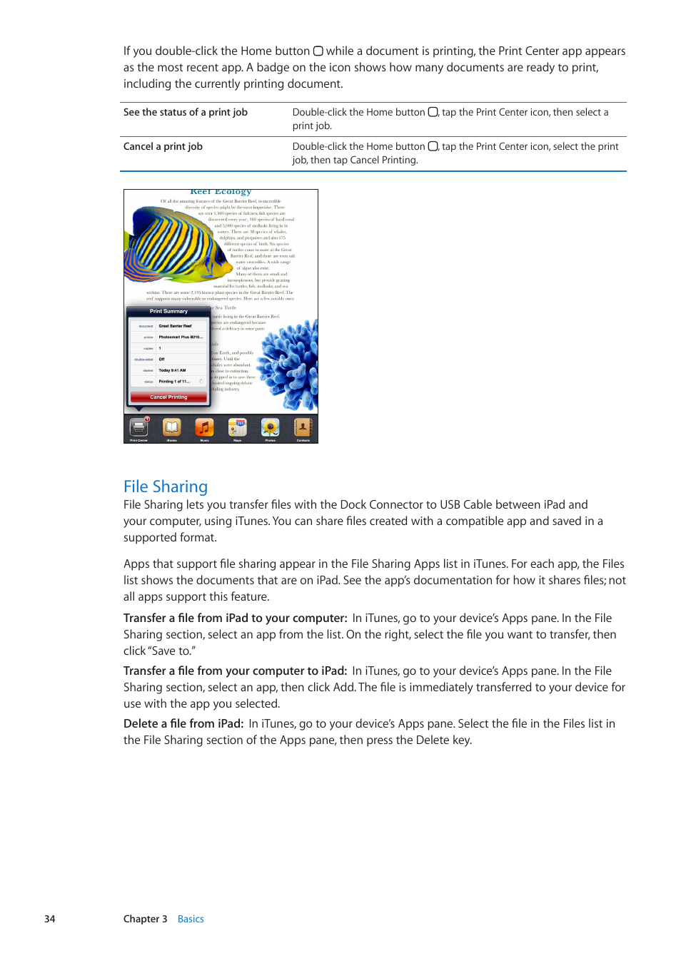 File sharing, 34 file sharing | Apple iPad iOS 5.1 User Manual | Page 34 / 144