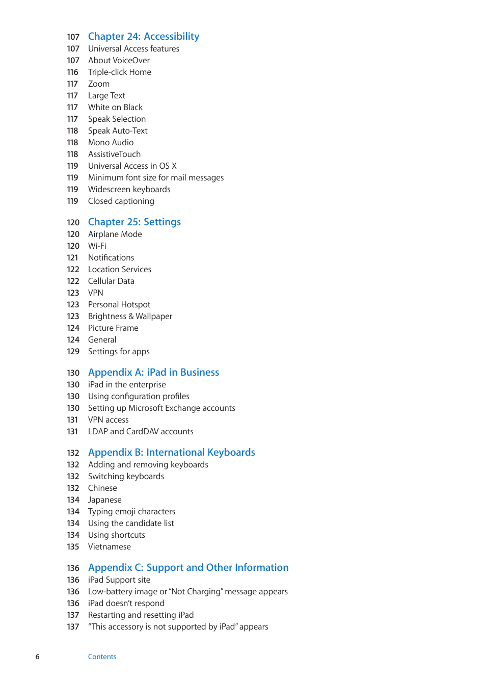 Apple iPad iOS 5.1 User Manual | Page 6 / 144