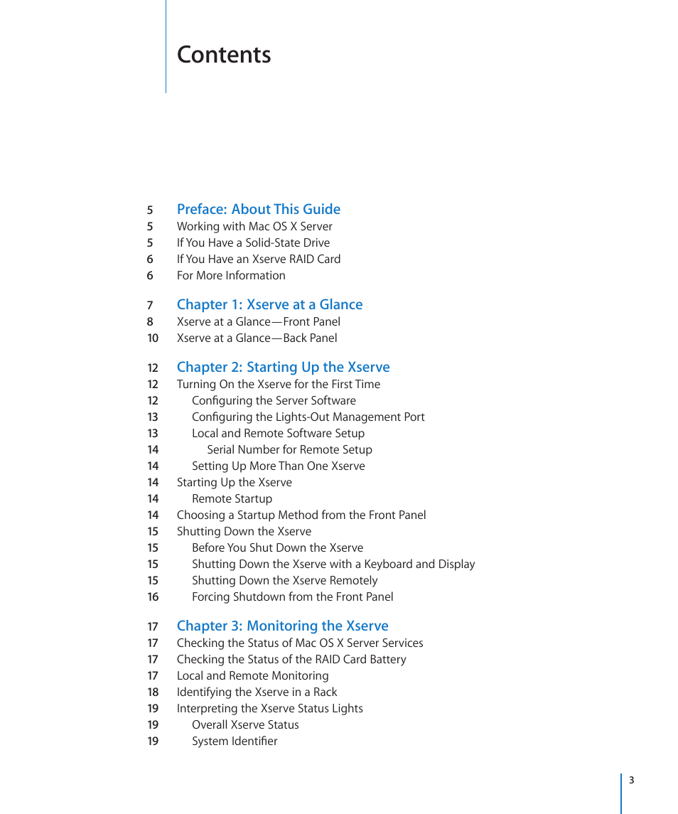 Apple Xserve (Early 2009) User Manual | Page 3 / 36