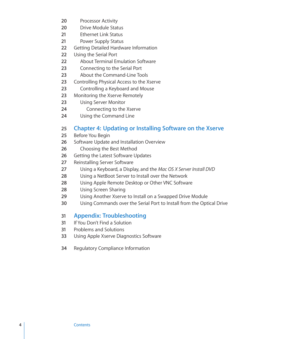Appendix: troubleshooting | Apple Xserve (Early 2009) User Manual | Page 4 / 36