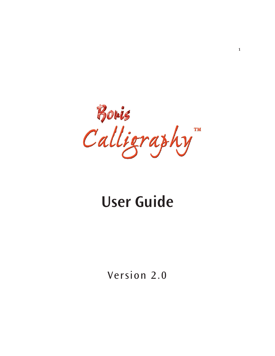Boris FX Boris Calligraphy Version 2.0 User Manual | 84 pages