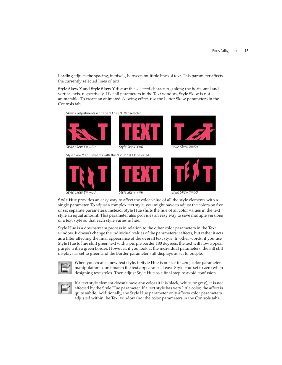 Boris FX Boris Calligraphy Version 2.0 User Manual | Page 15 / 84