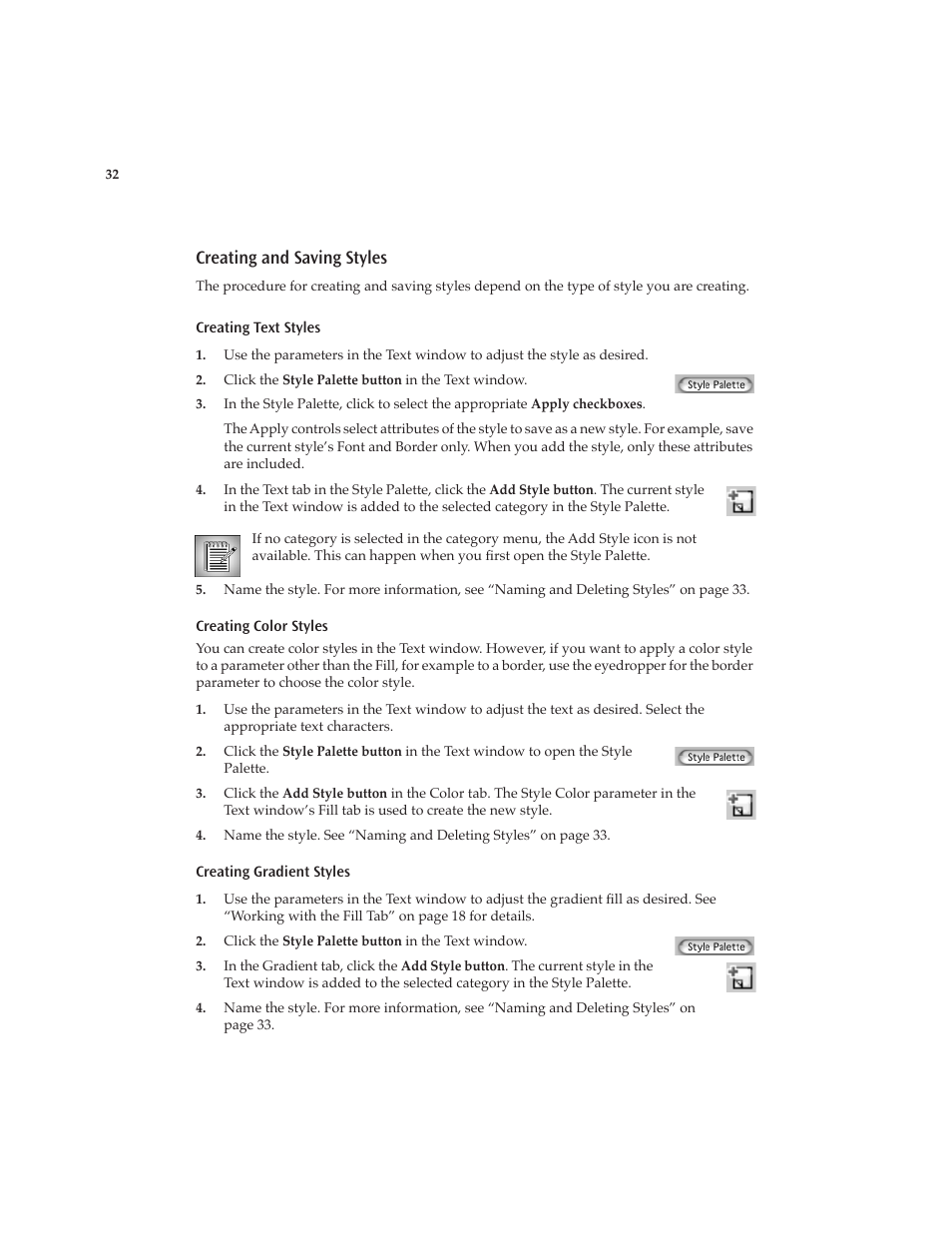 Creating and saving styles, Creating text styles | Boris FX Boris Calligraphy Version 2.0 User Manual | Page 32 / 84