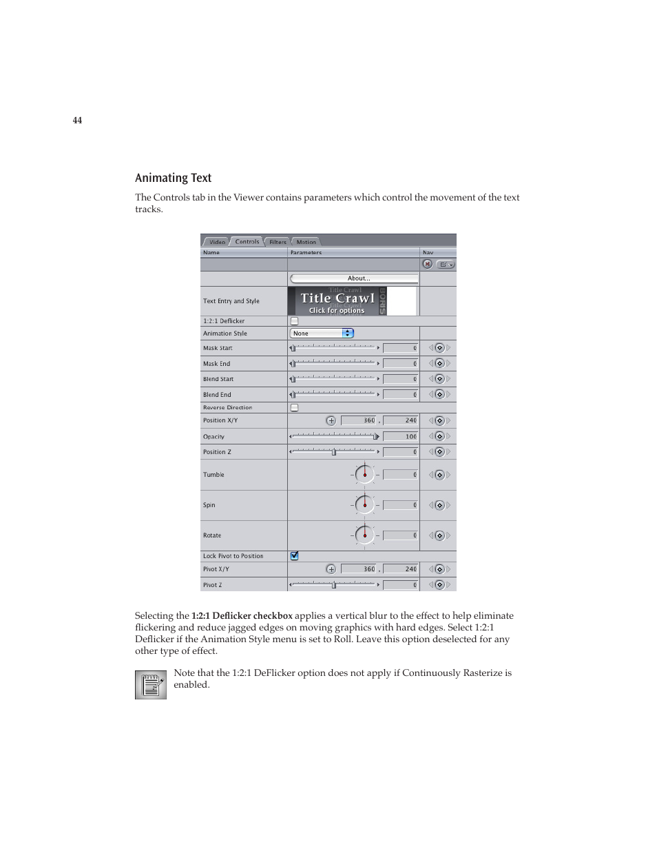 Animating text | Boris FX Boris Calligraphy Version 2.0 User Manual | Page 44 / 84