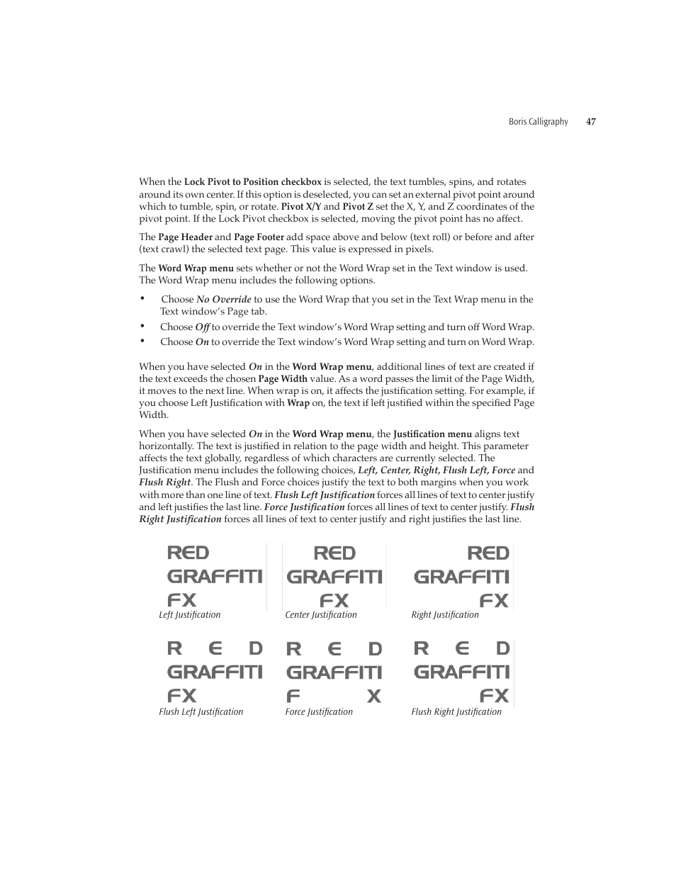 Boris FX Boris Calligraphy Version 2.0 User Manual | Page 47 / 84