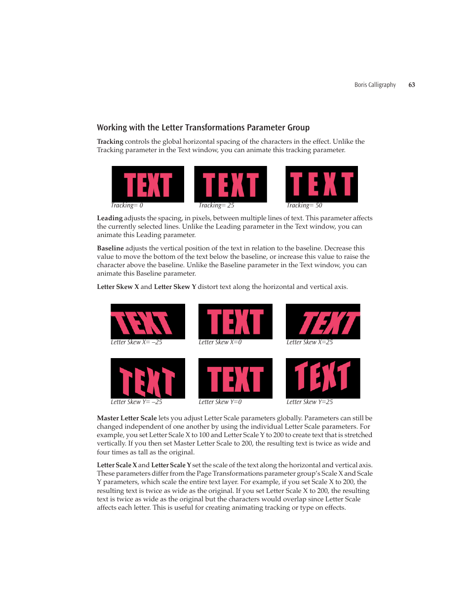 Boris FX Boris Calligraphy Version 2.0 User Manual | Page 63 / 84