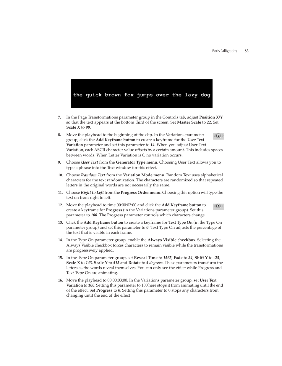 Boris FX Boris Calligraphy Version 2.0 User Manual | Page 83 / 84