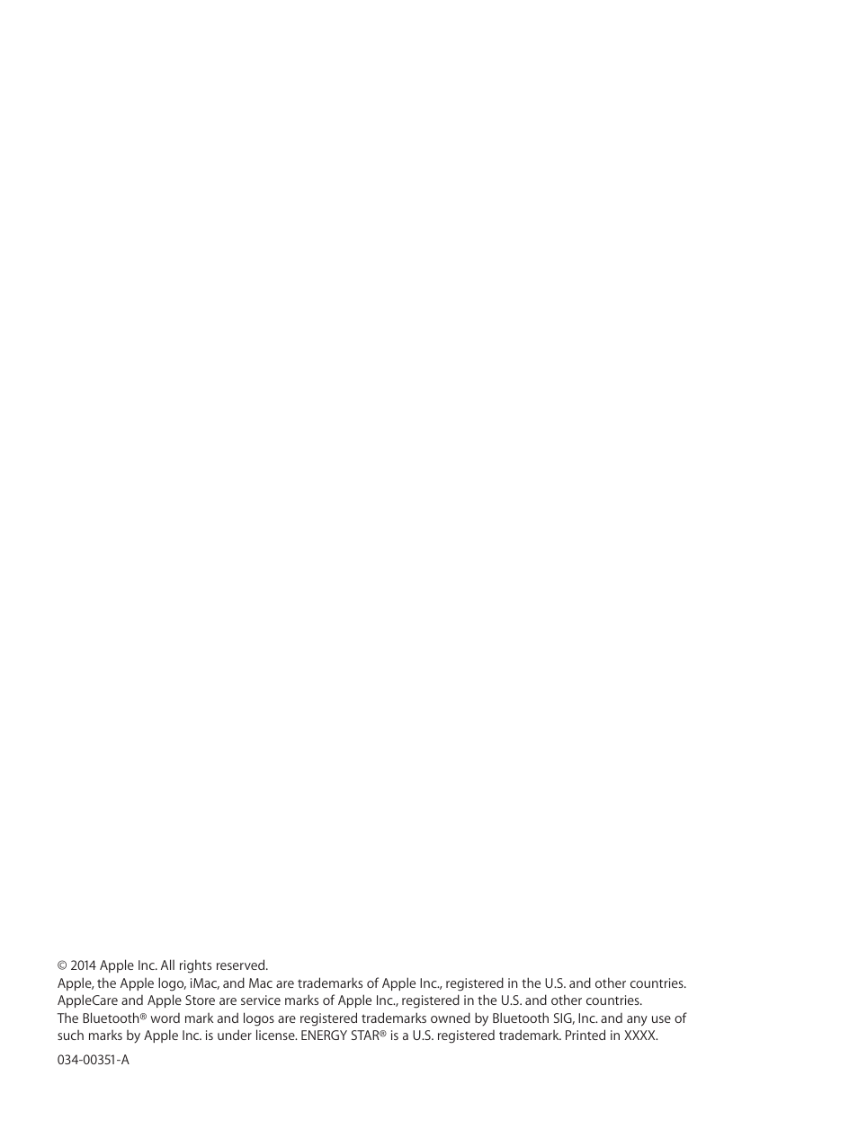 Apple iMac (Late 2013, Mid 2014) User Manual | Page 12 / 12