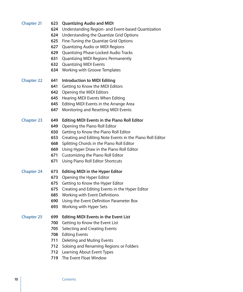 Apple Logic Express 9 User Manual | Page 10 / 1294