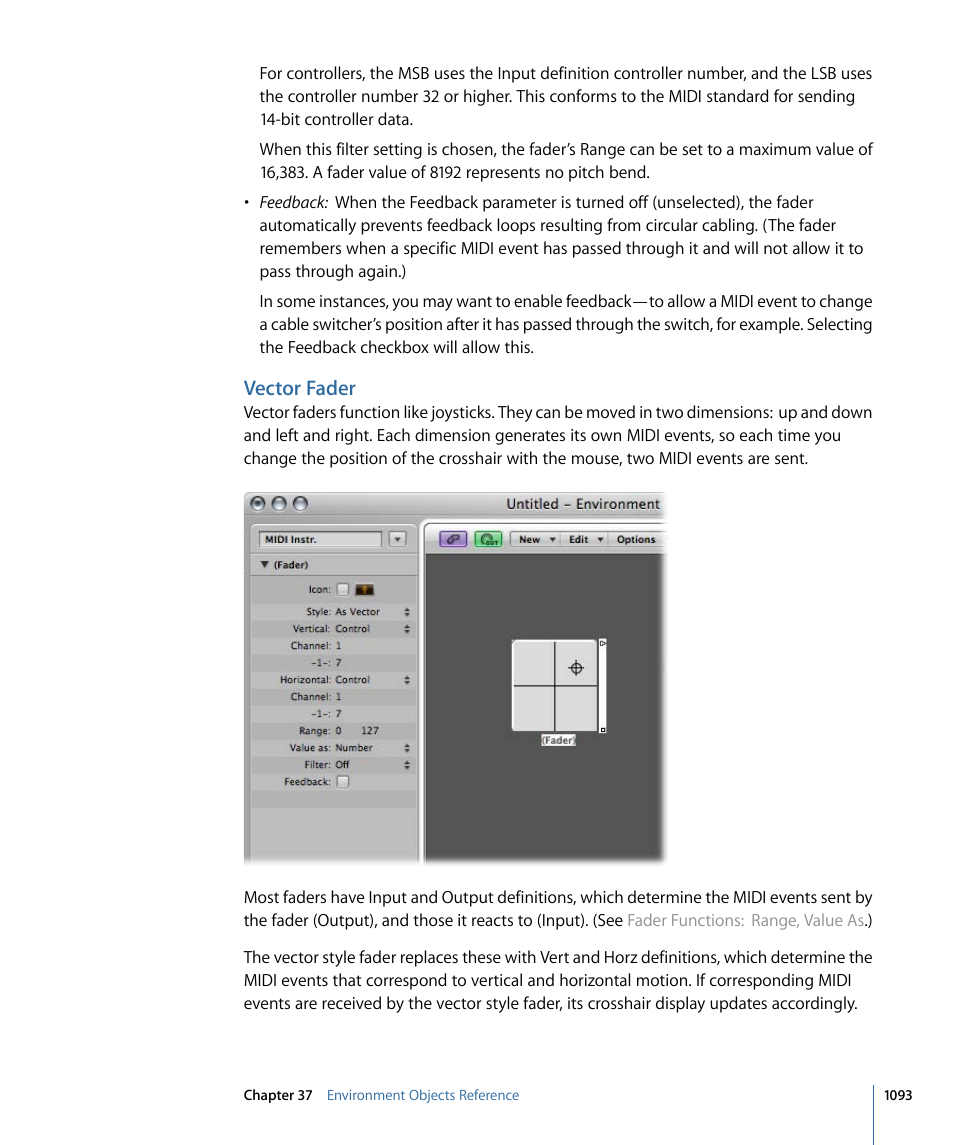 Vector fader | Apple Logic Express 9 User Manual | Page 1093 / 1294