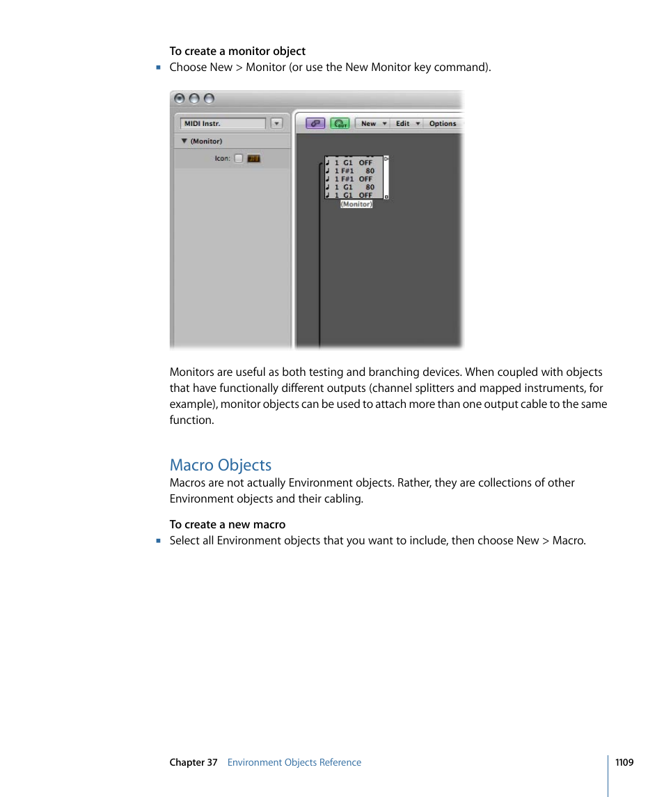 Macro objects | Apple Logic Express 9 User Manual | Page 1109 / 1294