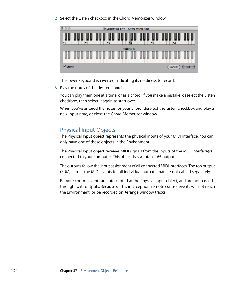 Physical input objects | Apple Logic Express 9 User Manual | Page 1124 / 1294