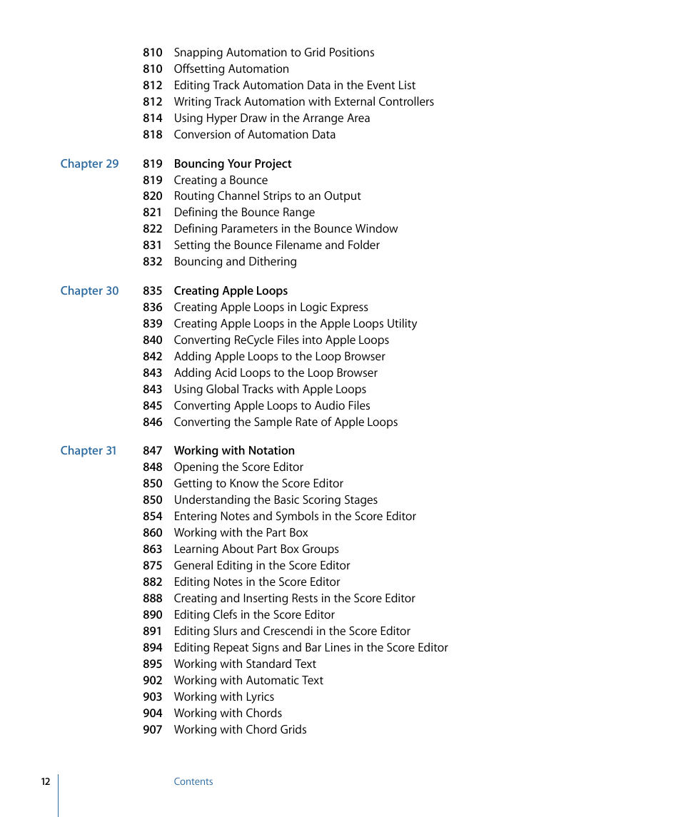 Apple Logic Express 9 User Manual | Page 12 / 1294