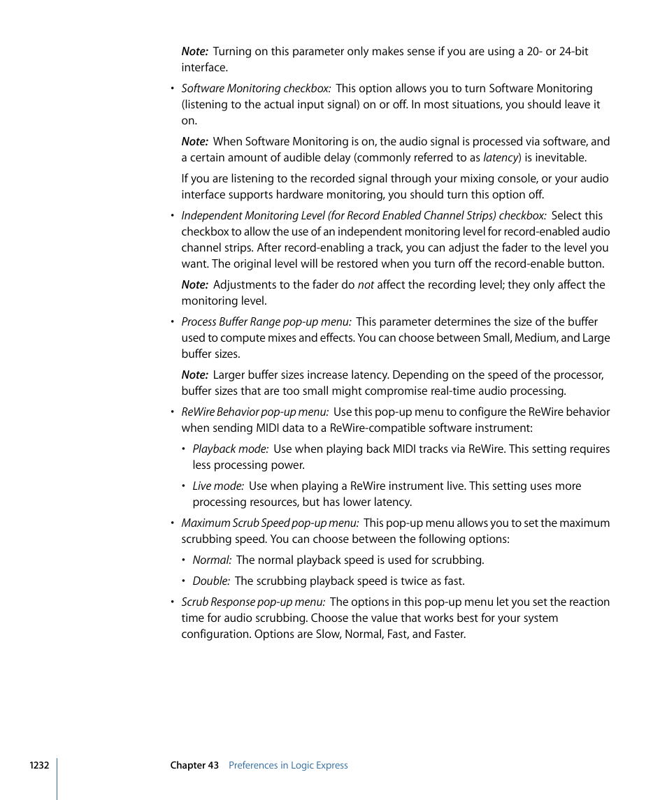 Apple Logic Express 9 User Manual | Page 1232 / 1294