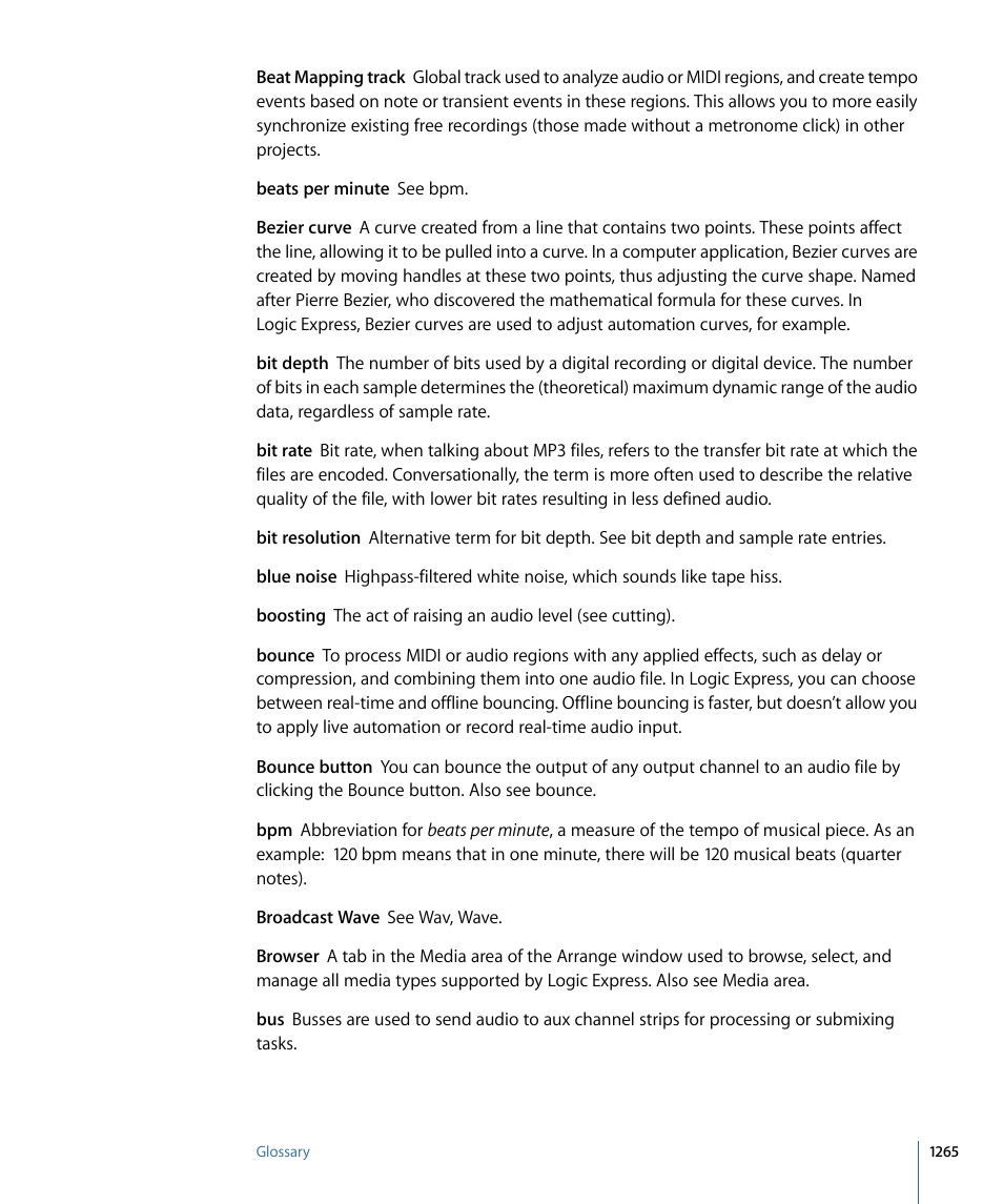 Apple Logic Express 9 User Manual | Page 1265 / 1294