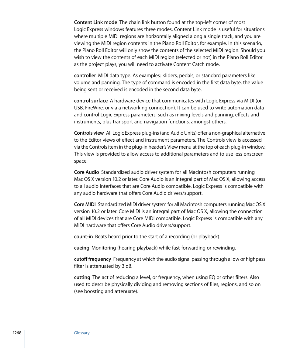 Apple Logic Express 9 User Manual | Page 1268 / 1294