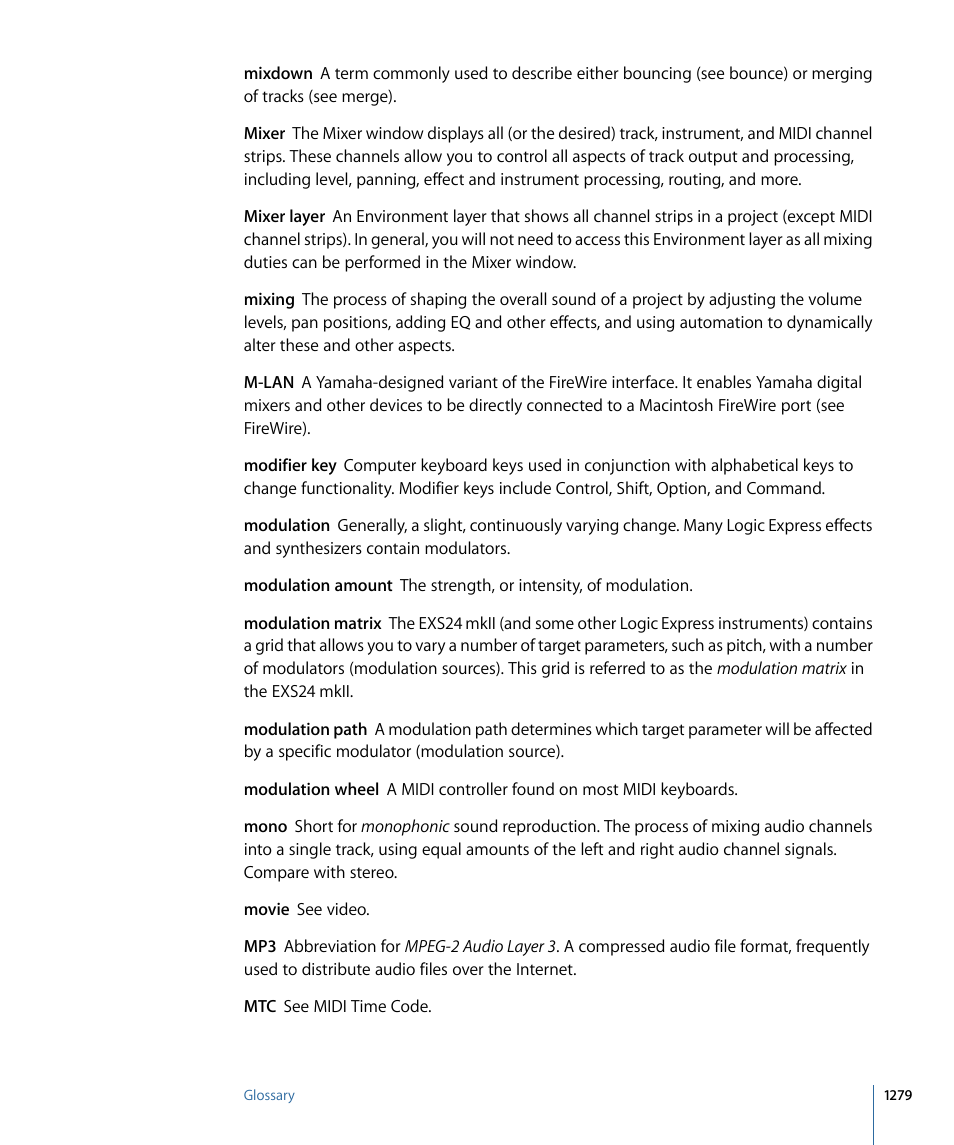 Apple Logic Express 9 User Manual | Page 1279 / 1294
