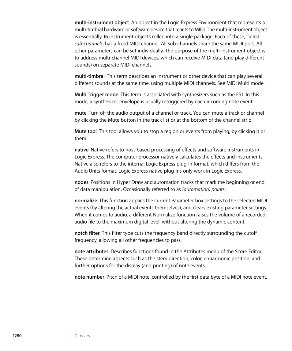 Apple Logic Express 9 User Manual | Page 1280 / 1294