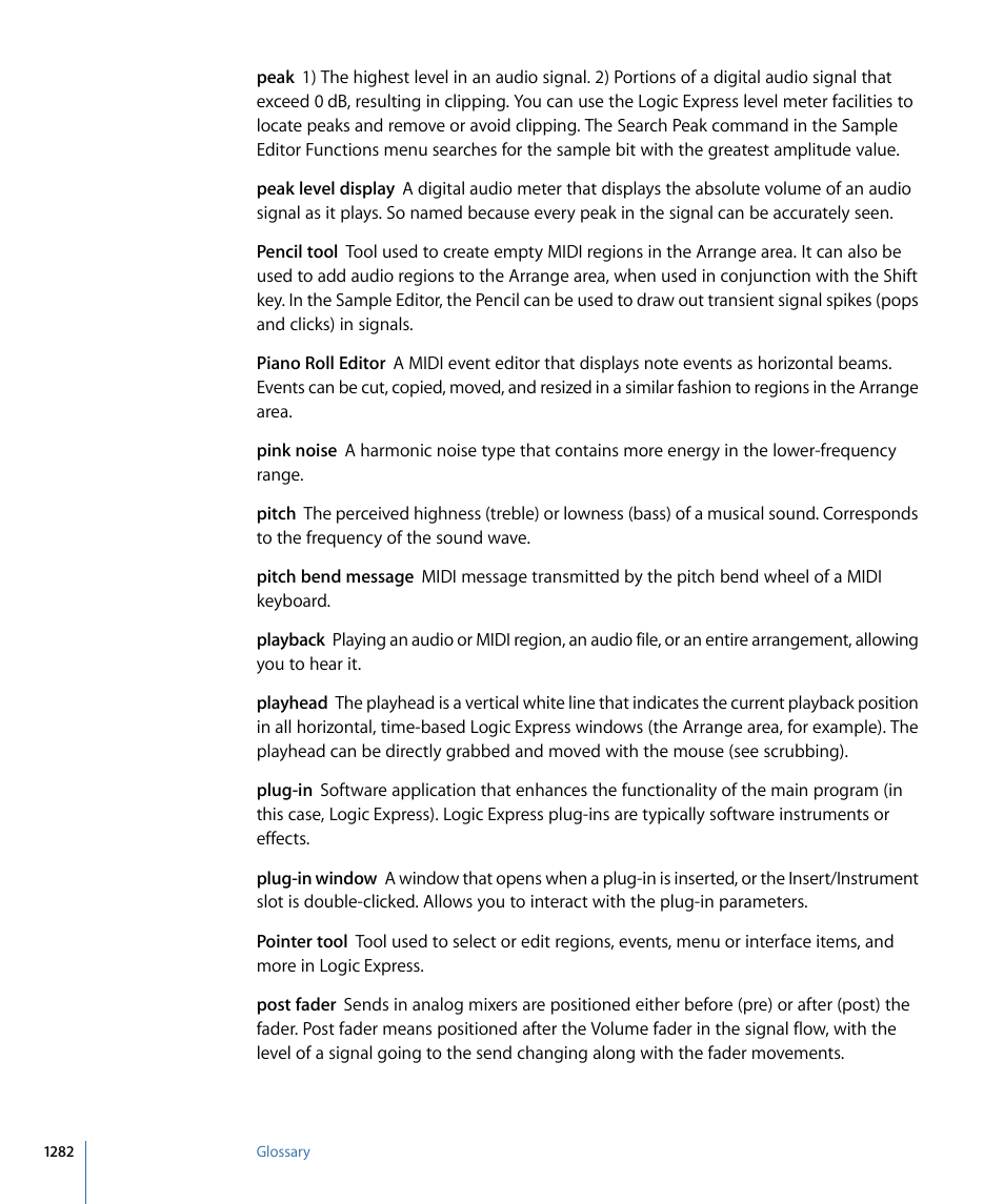 Apple Logic Express 9 User Manual | Page 1282 / 1294