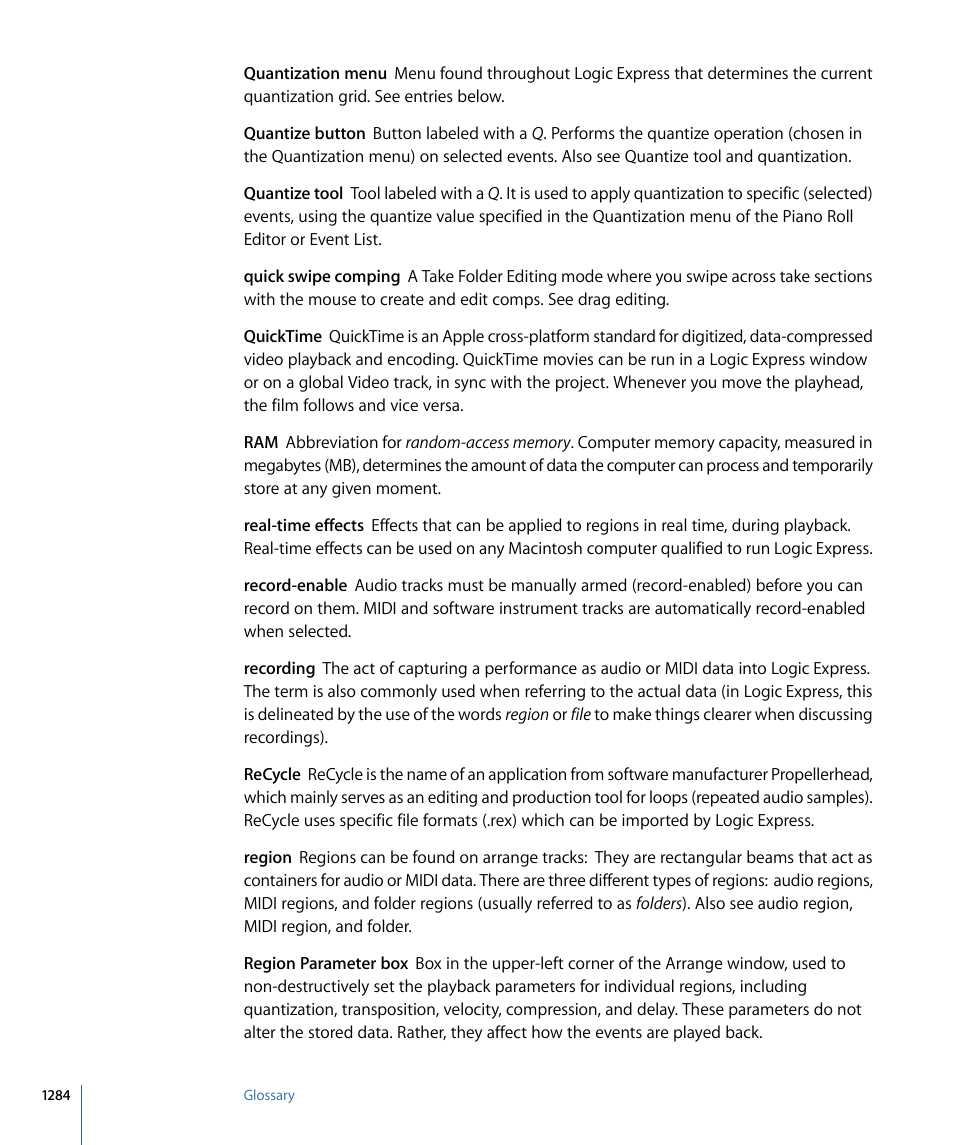 Apple Logic Express 9 User Manual | Page 1284 / 1294