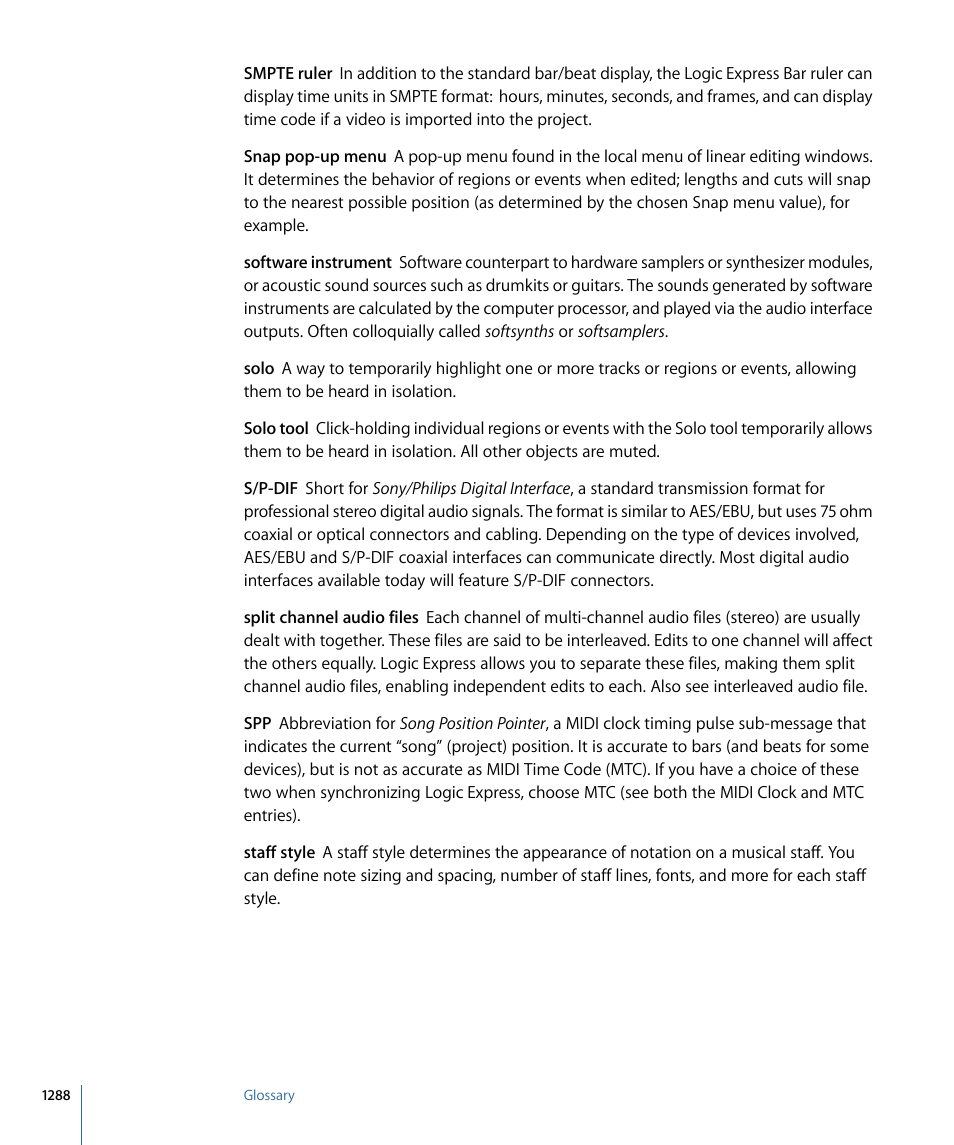 Apple Logic Express 9 User Manual | Page 1288 / 1294