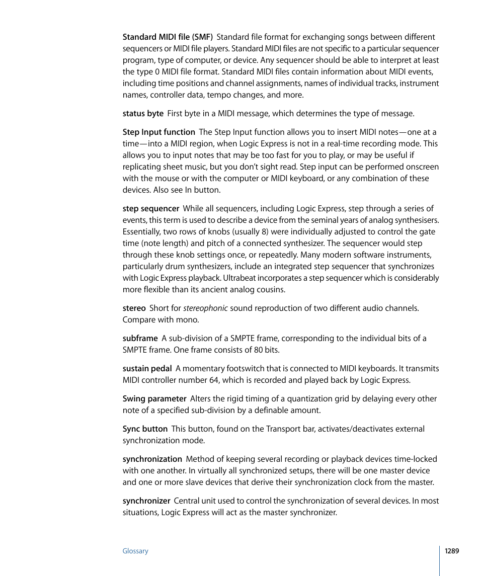 Apple Logic Express 9 User Manual | Page 1289 / 1294