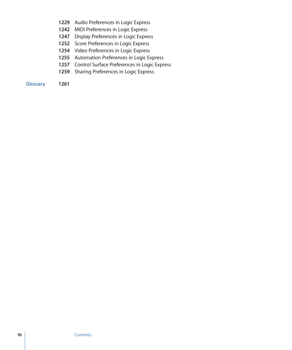 Apple Logic Express 9 User Manual | Page 16 / 1294