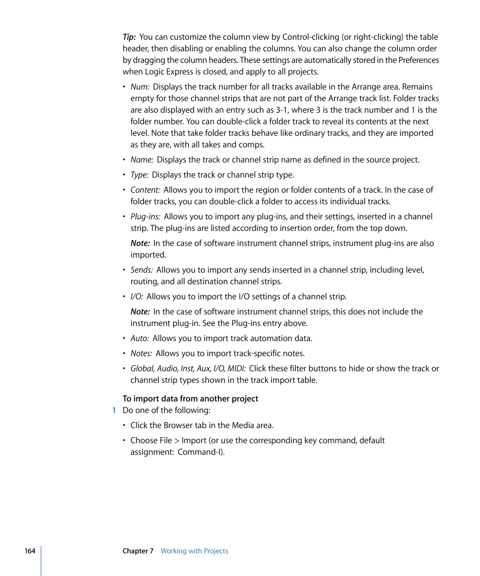 Apple Logic Express 9 User Manual | Page 164 / 1294