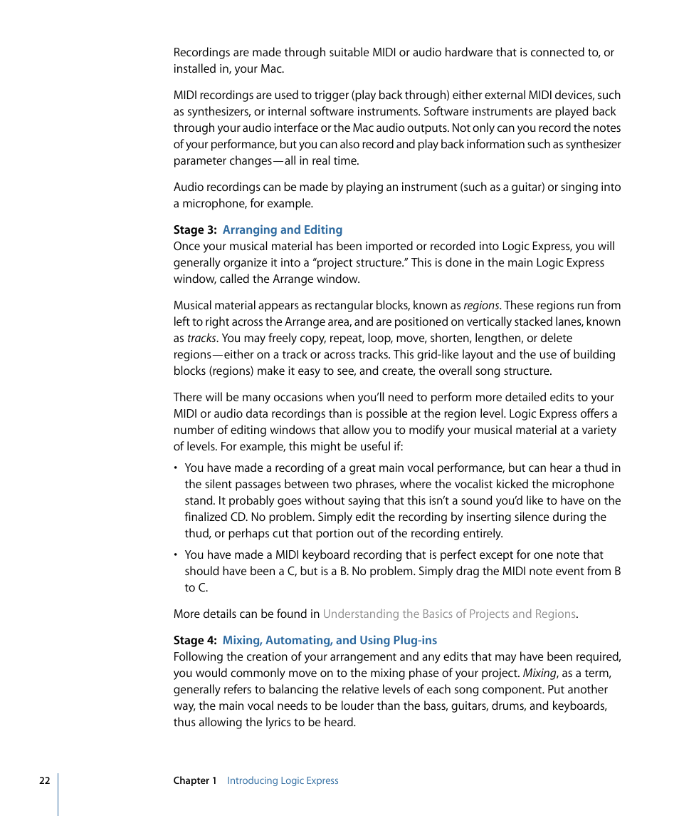 Apple Logic Express 9 User Manual | Page 22 / 1294