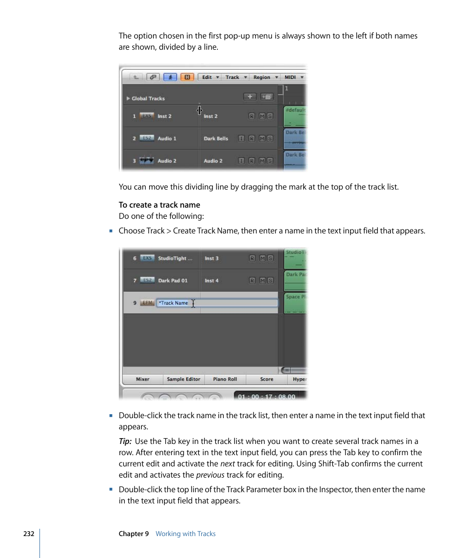 Apple Logic Express 9 User Manual | Page 232 / 1294