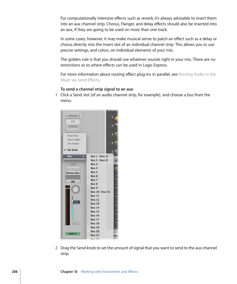 Apple Logic Express 9 User Manual | Page 288 / 1294