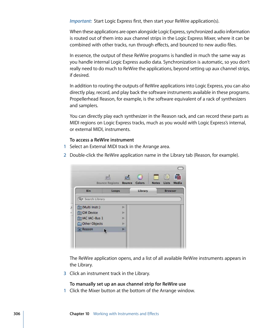 Apple Logic Express 9 User Manual | Page 306 / 1294