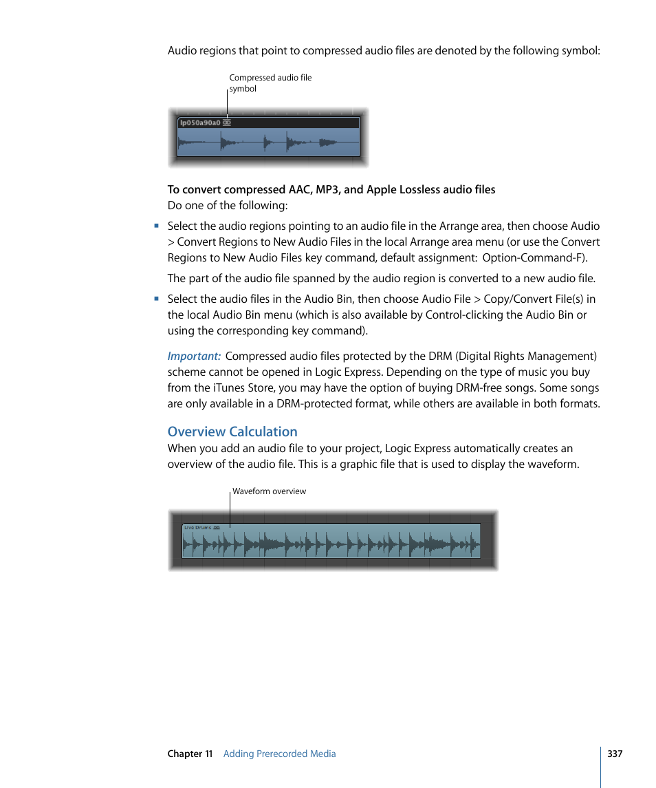 Overview calculation | Apple Logic Express 9 User Manual | Page 337 / 1294
