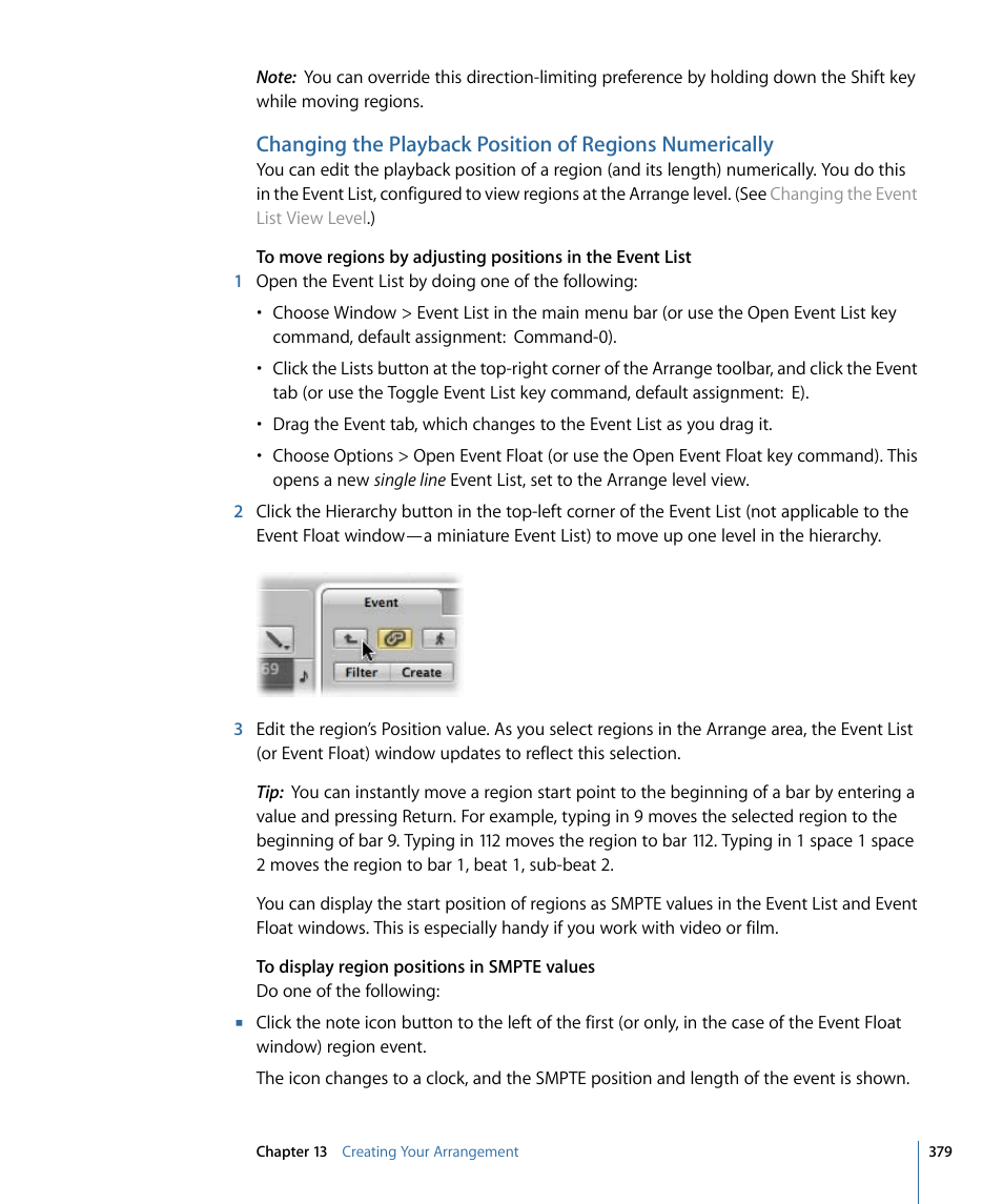 Apple Logic Express 9 User Manual | Page 379 / 1294