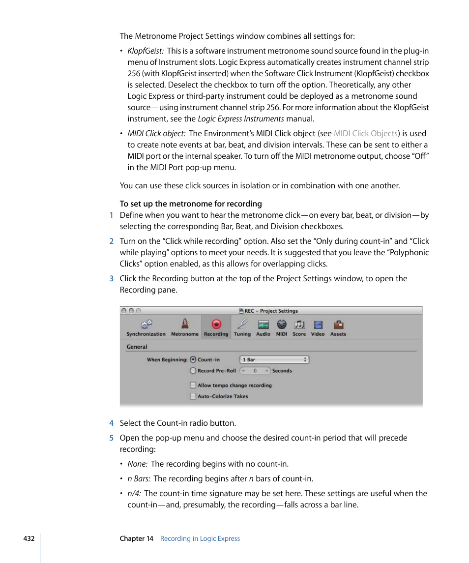Apple Logic Express 9 User Manual | Page 432 / 1294