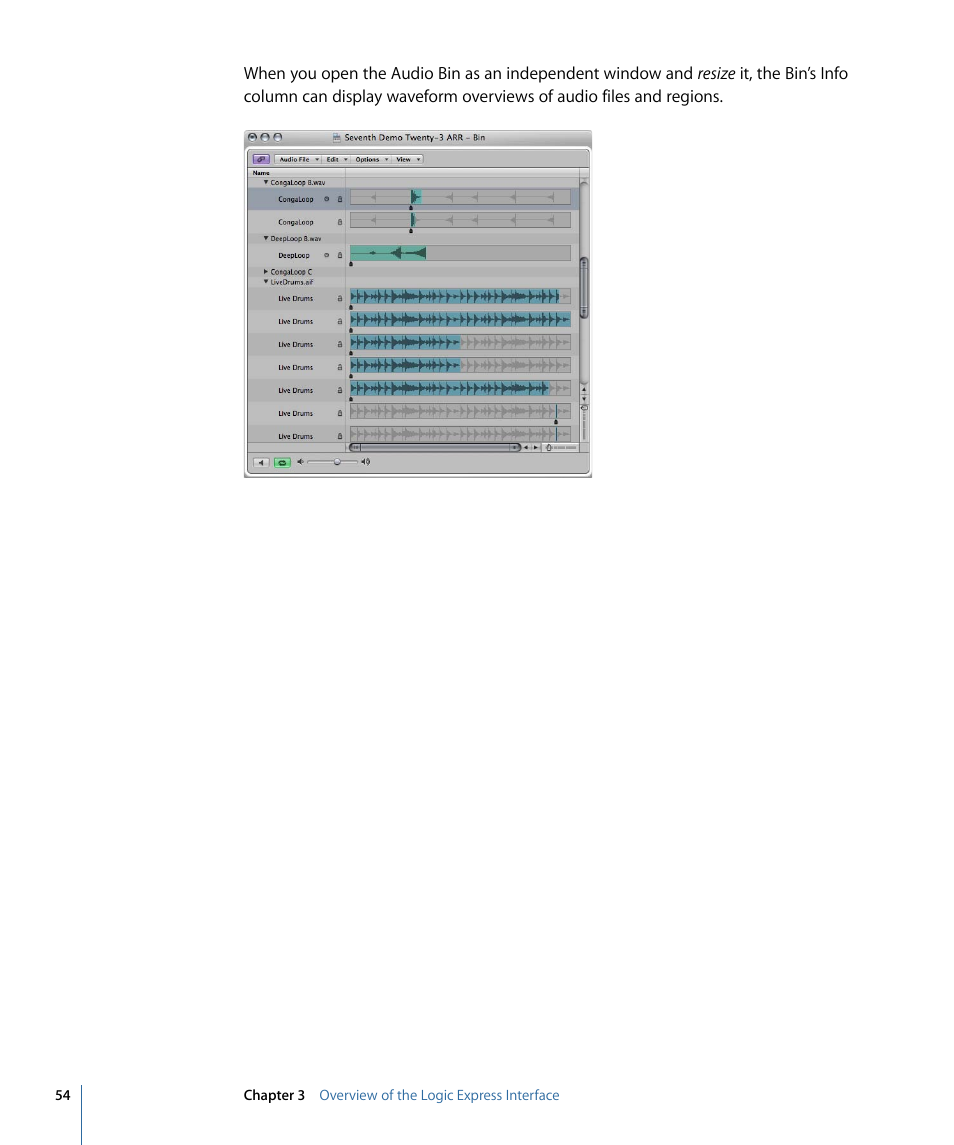 Apple Logic Express 9 User Manual | Page 54 / 1294