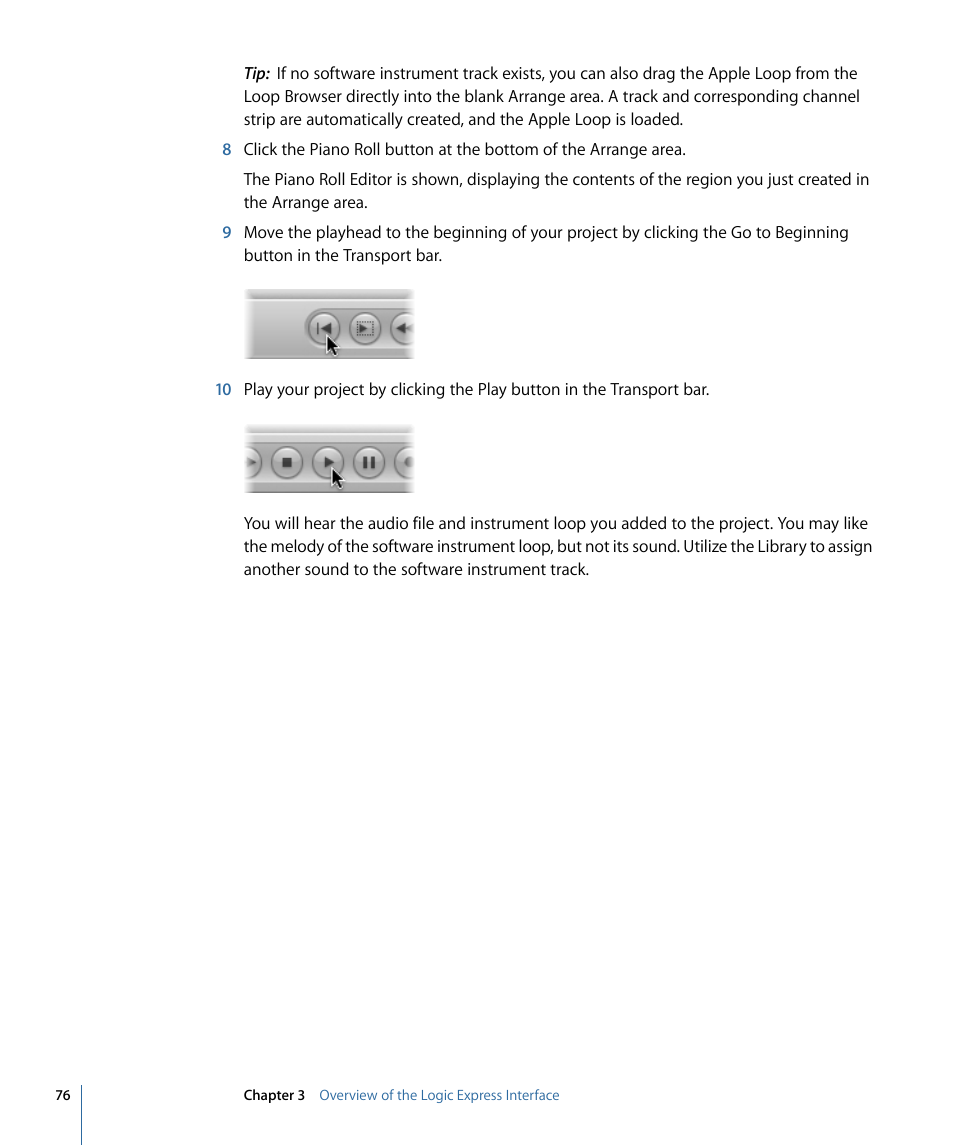 Apple Logic Express 9 User Manual | Page 76 / 1294