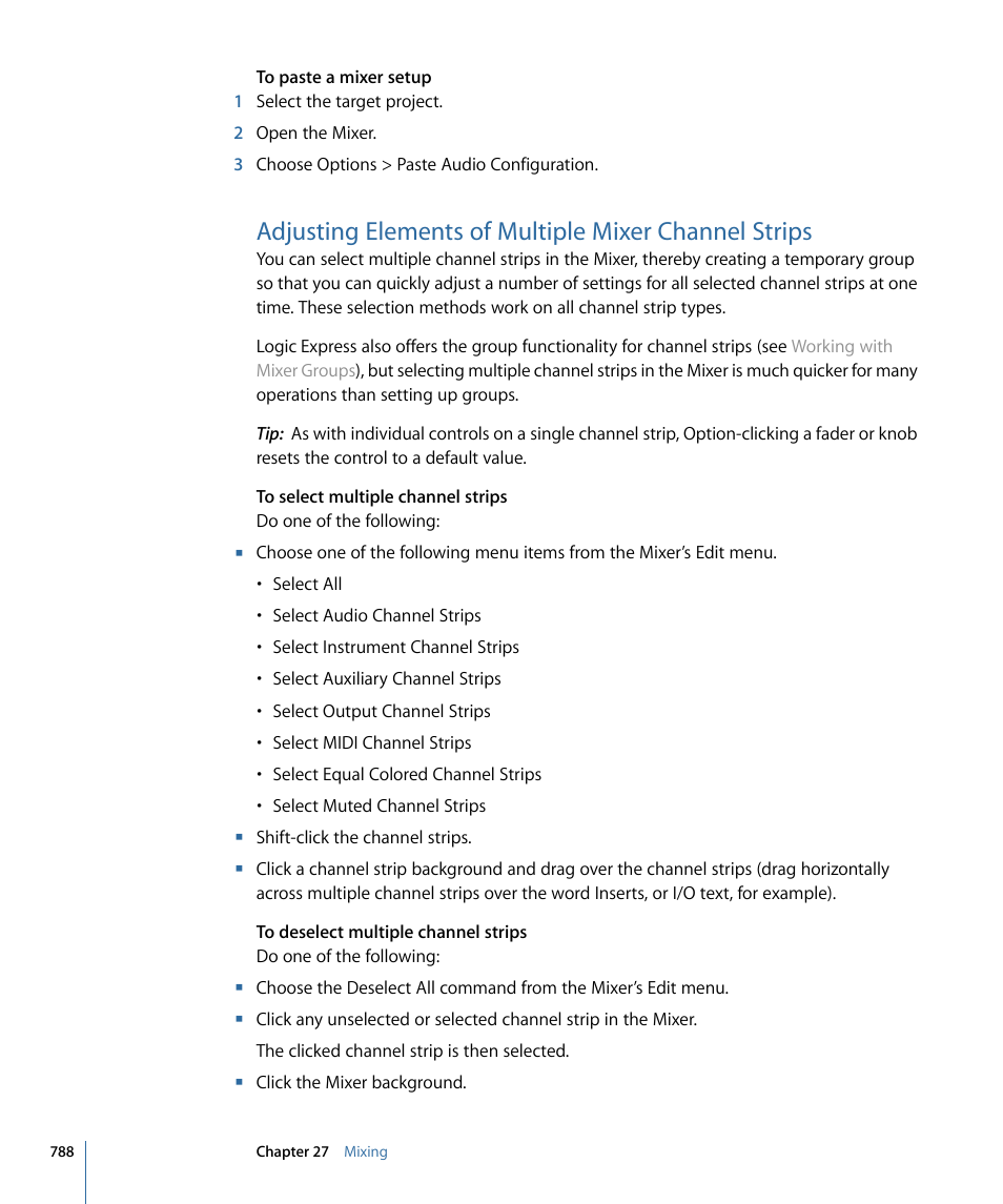 Apple Logic Express 9 User Manual | Page 788 / 1294