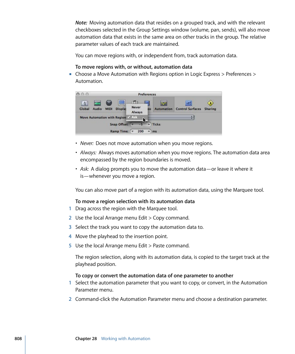 Apple Logic Express 9 User Manual | Page 808 / 1294